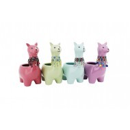 CP94103S, FlowerPotLlama14.5x9.2x19.5cm-Mix(4/16) 