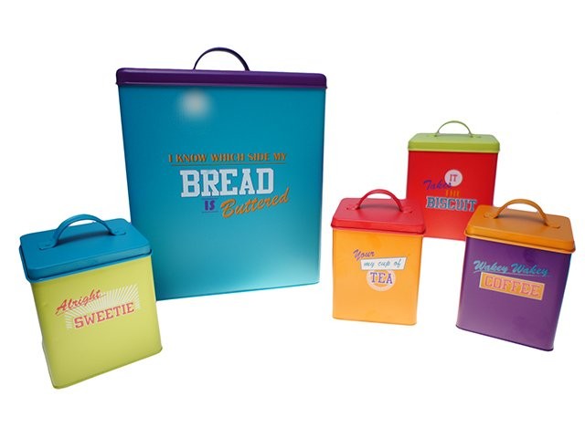 S5 RETRO KITCHEN TIN STORERS