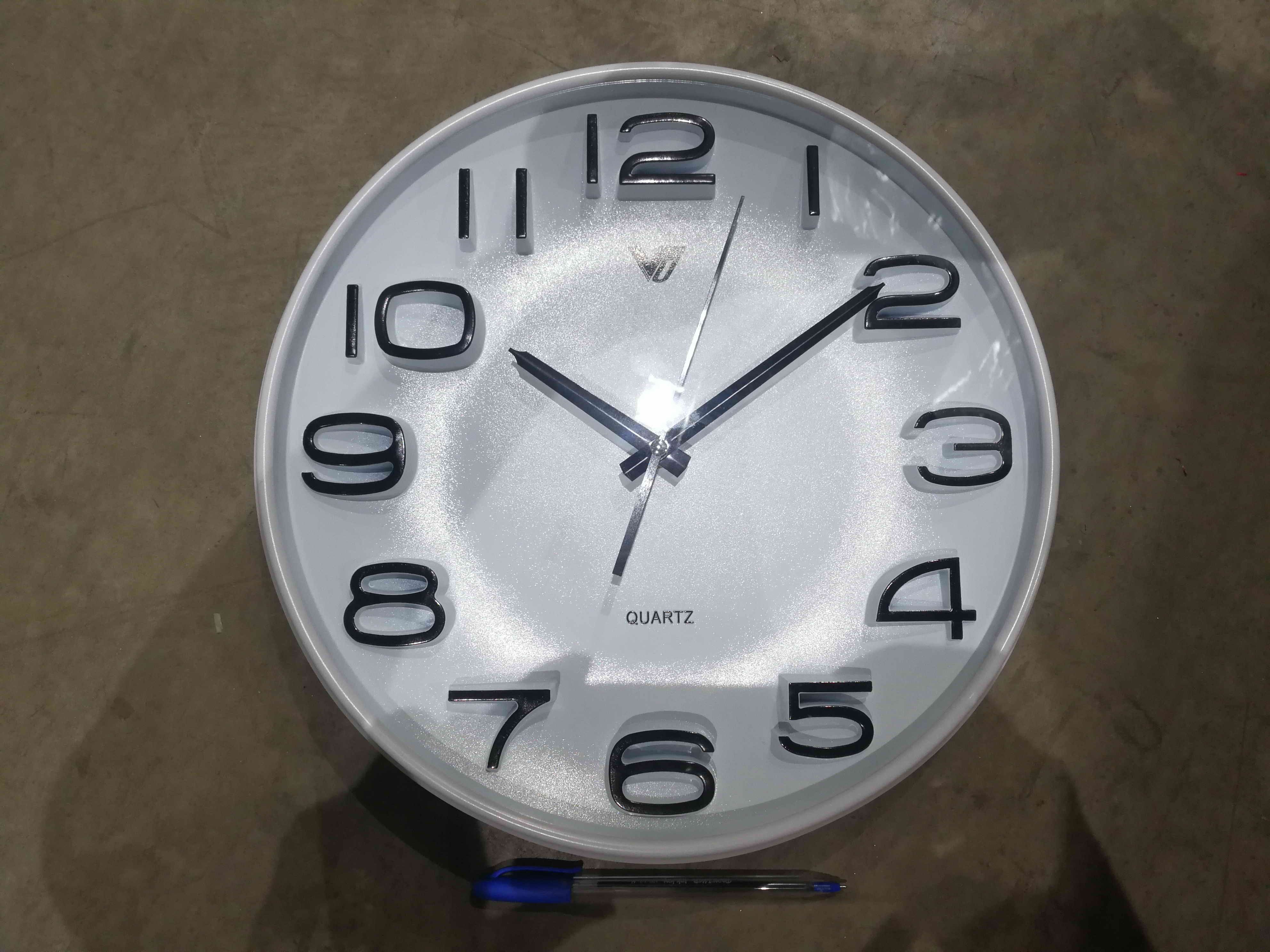 3D number modern wall clock