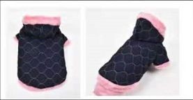 DG6005, DOG HONEYCOMB PATTERN /W PINK FUR 35CM