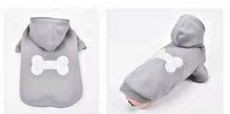 DG6006, DOG GREY HOODY /W WHITE BONE 40CM