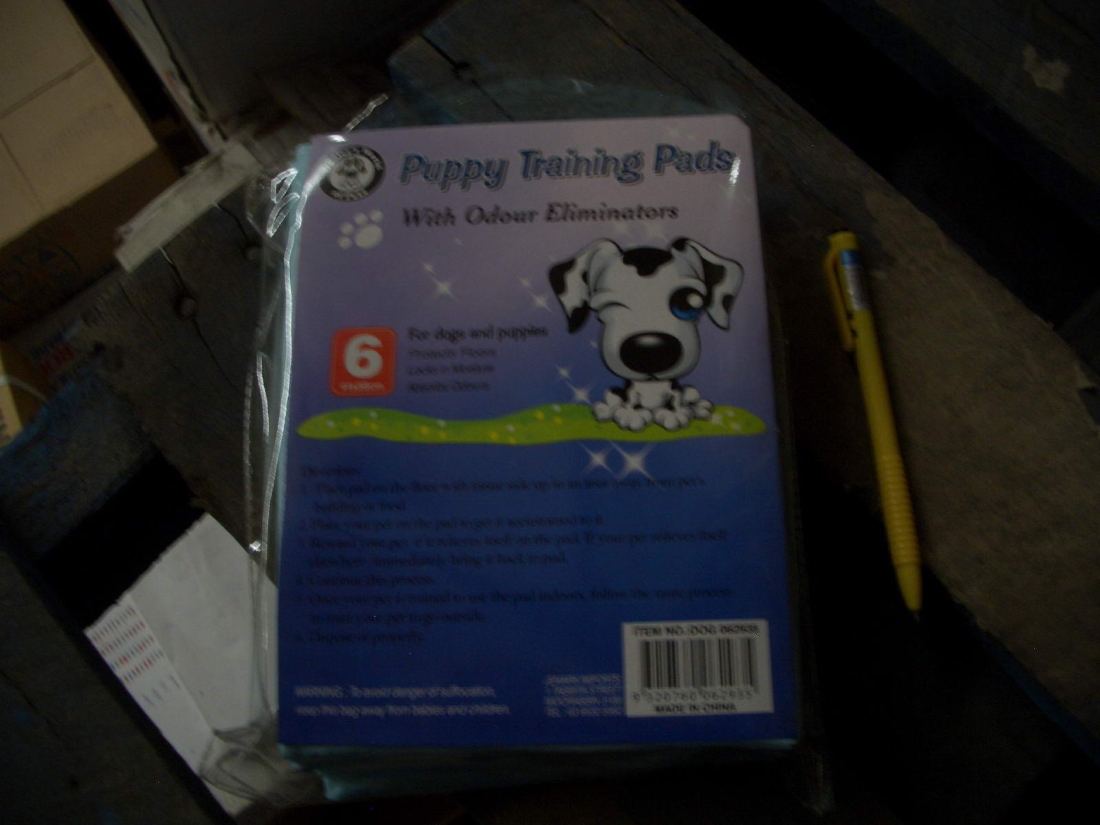 J2M,$3.5,Puppy Training Pads w/Odour Eliminators (M)