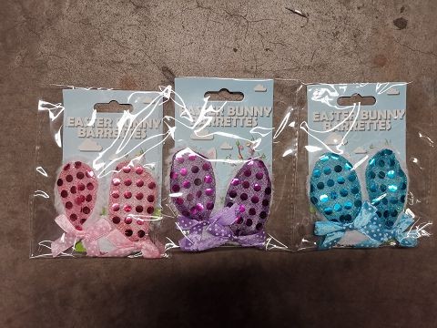 EA0329, EASTER BUNNY BARRETTES
