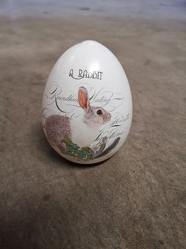 26E1, EA0352, EASTER GLASS EGG TABLE ORNAMENT