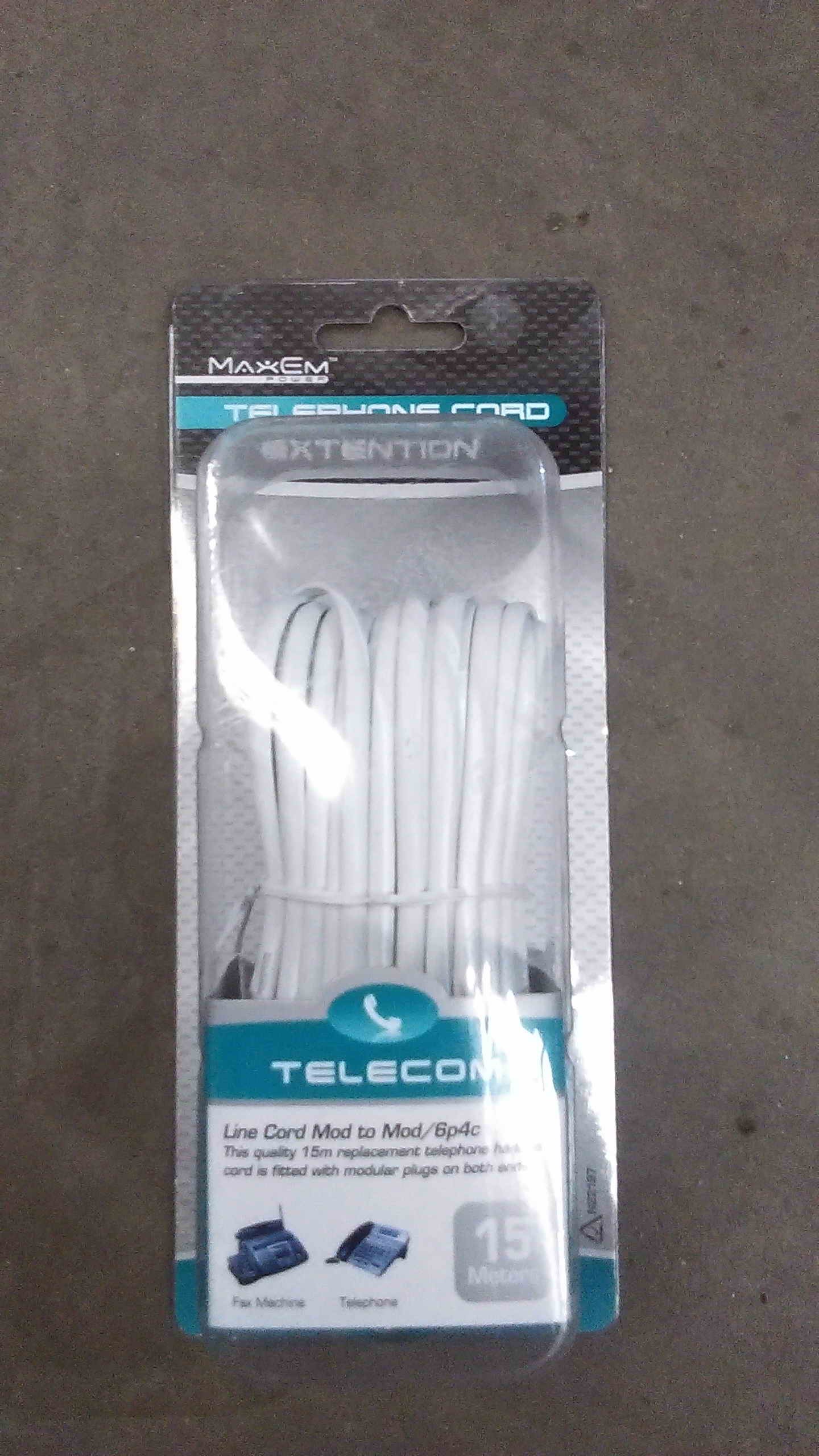 1pce Telephone Extension Cord-15mt