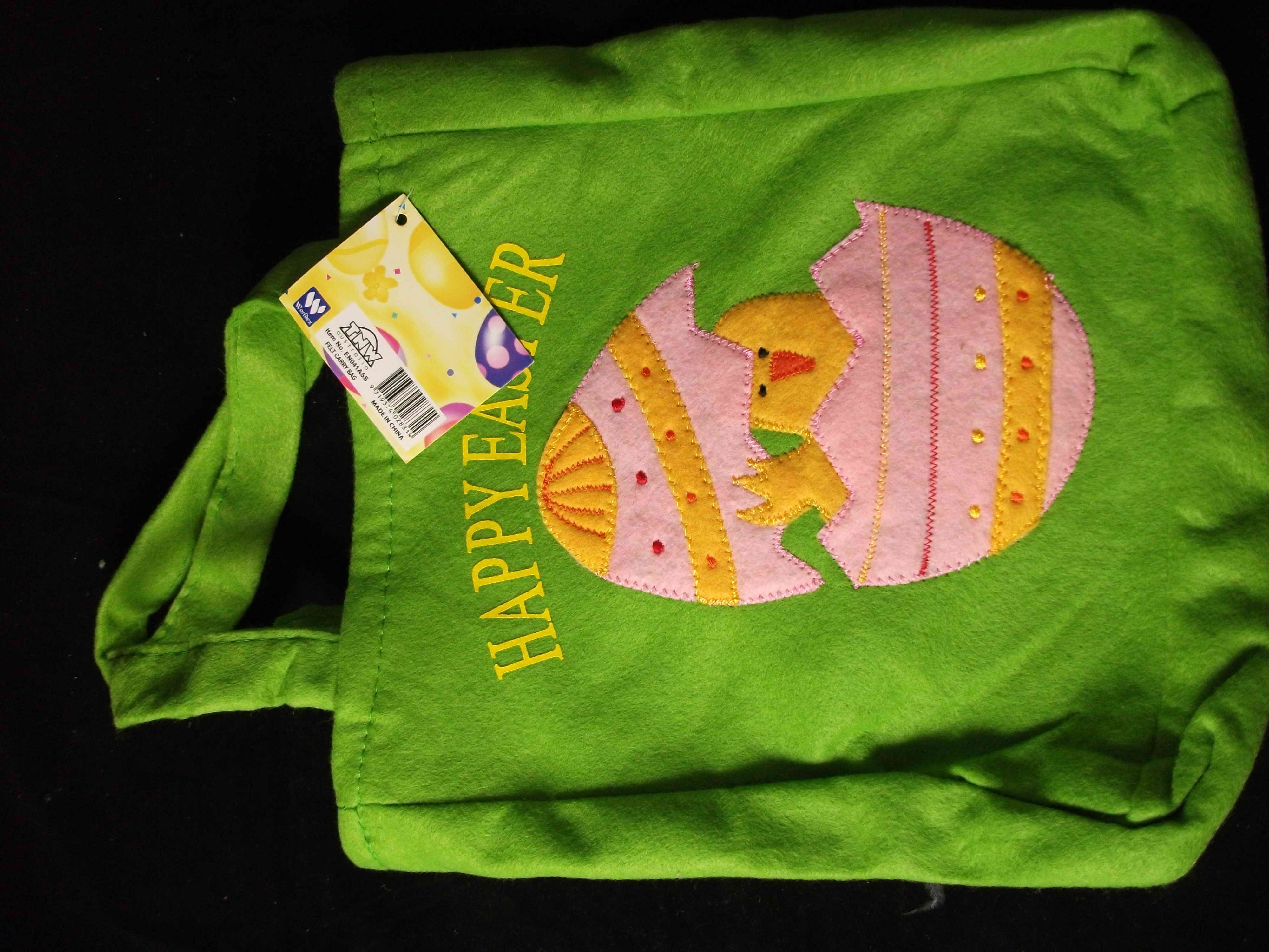 COLOURFUL FELT CARRY BAG 6 ASSTD