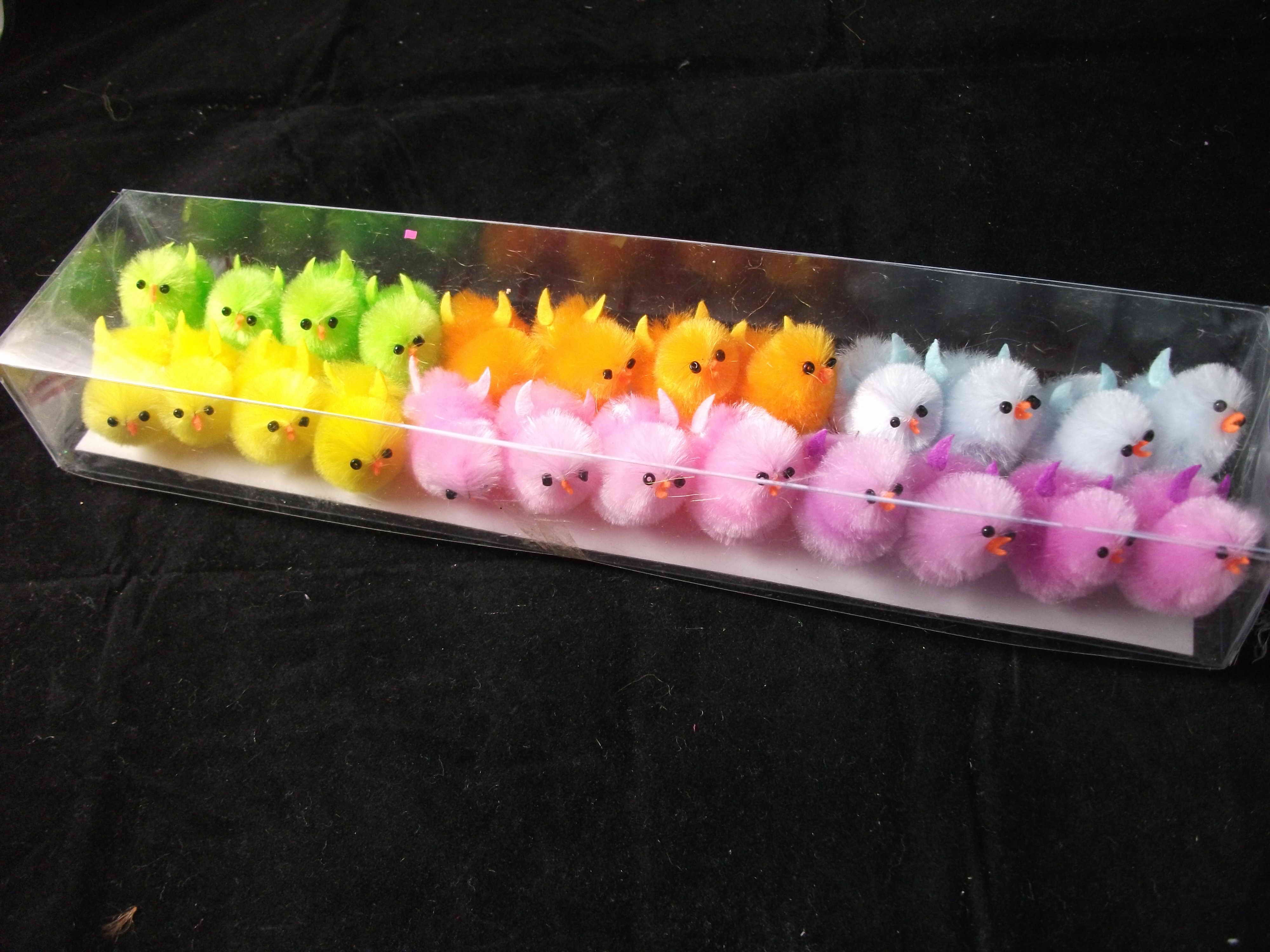 EASTER CHENILLE CHICKS 3.5CM (PK OF 24)