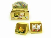 EN078, MINI SPECKLED EASTER EGGS (50PK) 6 ASS - 1.8x2.3cm
