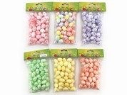 EN079, MINI SEQUIN EASTER EGGS (30PK) 6 ASSTD - 2x3cm