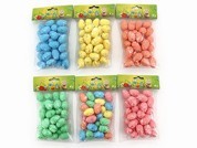 EN080ECH, FLOCKED EASTER CHICKS + EGGS SET (11PCS)