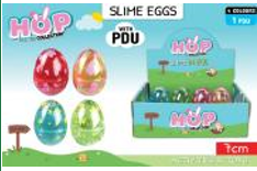 25E2, EST-0062, Easter 1Pce Slime in Egg 7cm