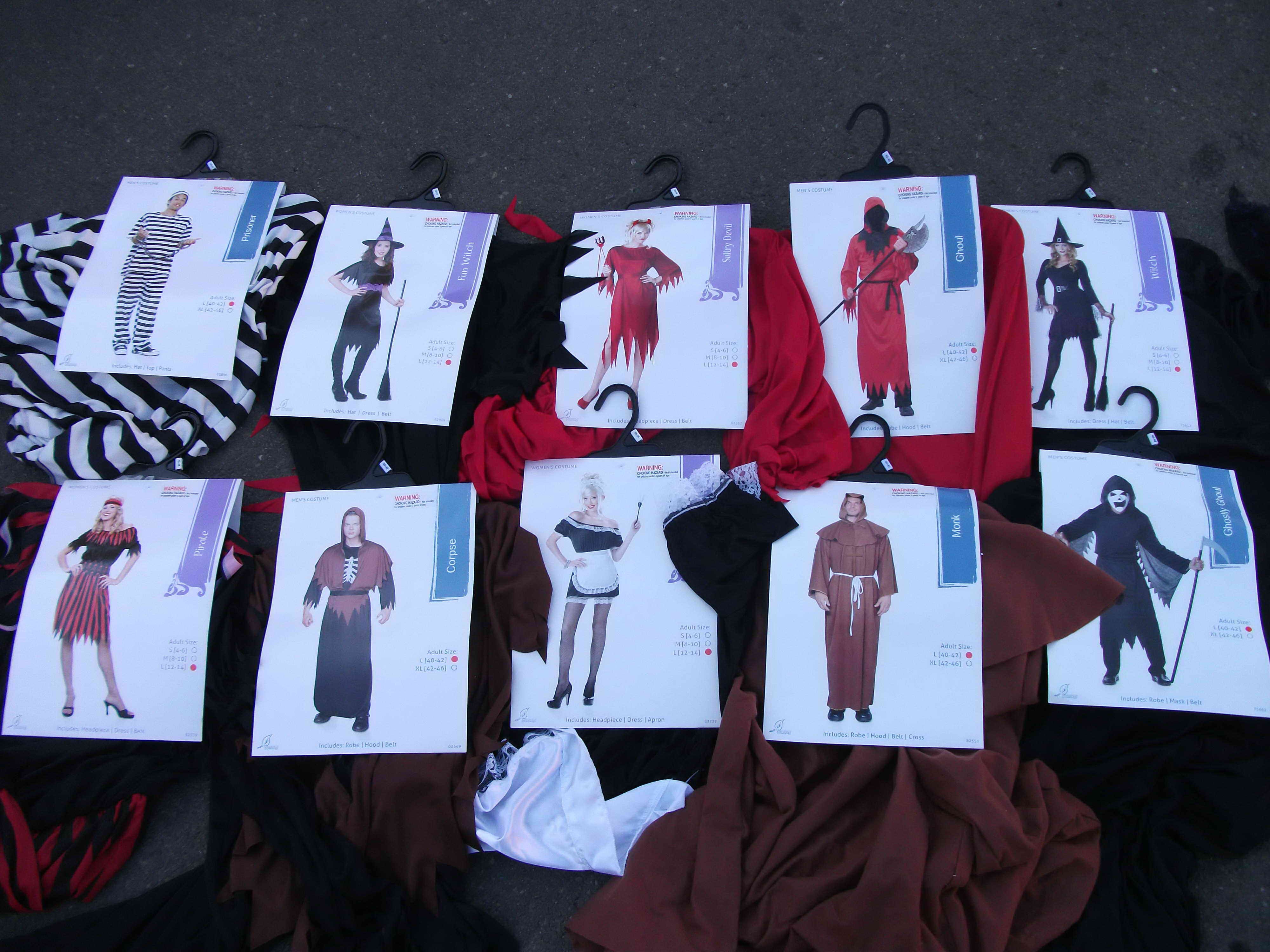 adult character costume asst