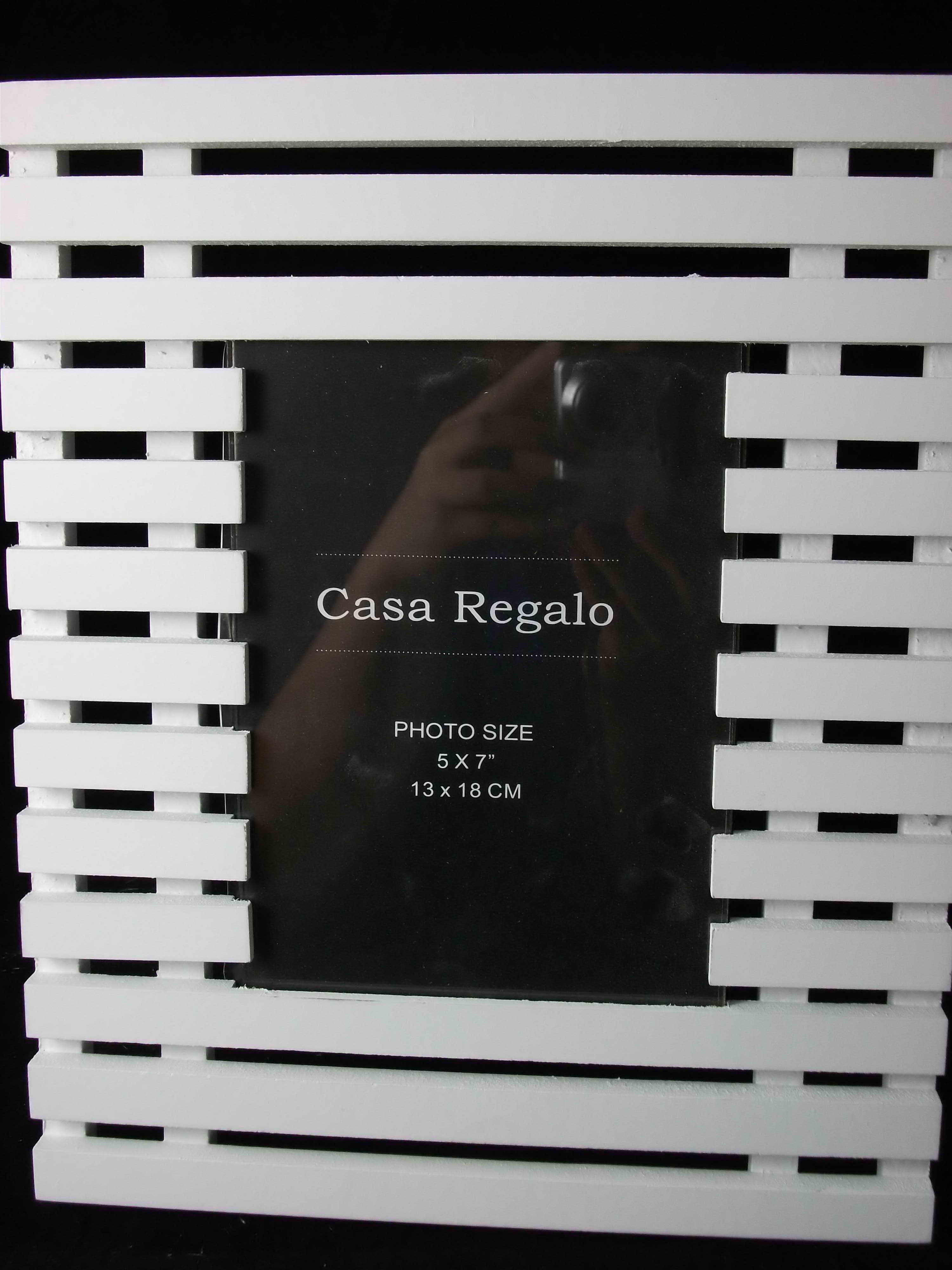 28x23cm WHI PICKET BEACH FENCE FRAME-5x7