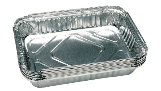 191406, Foil Tray With Lids 22.5x16.8x5cm 3PK