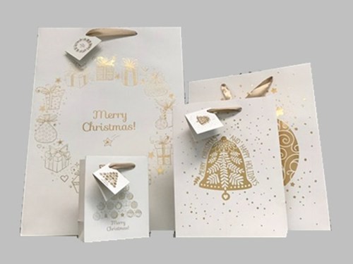 HOT STAMPING XMAS BAG M 4 ASST