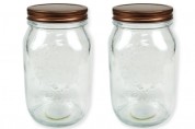 GLA197644, 1000ML ROSE GOLD PRESERVE JAR