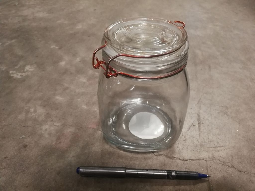 K3H, GLA219384, 1000ML SQR ROSE GOLD CLIP JAR