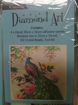 HA0036, DIMOND ART PEACOCK 30X30 (6)