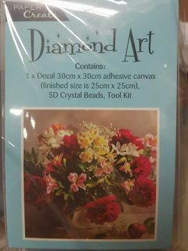 HA0045, DIMOND ART COLOURFUL FLOWERS 30X30 (6)