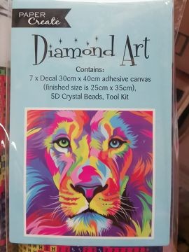 HA0055, DIMOND ART COLOURFUL LION 30X40 (4)