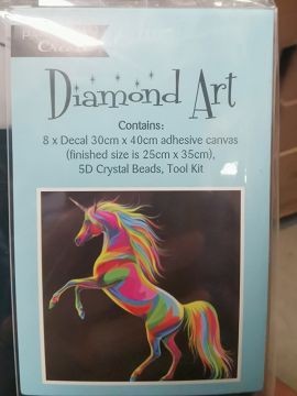 HA0056, DIMOND ART COLOURFUL UNICORN 30X40 (4)