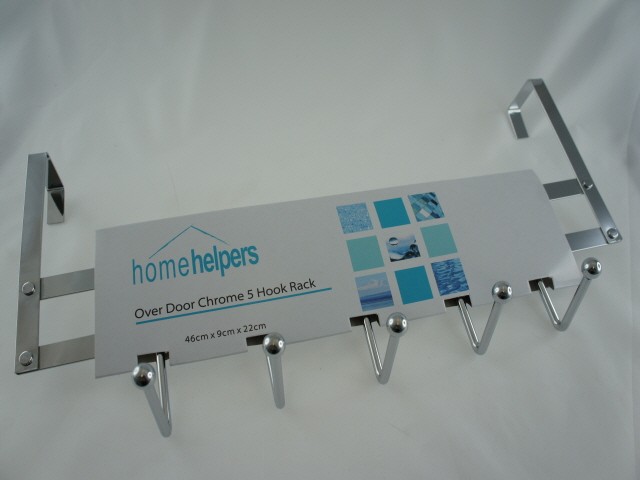 OVER DOOR CHROME 5HOOK RACK