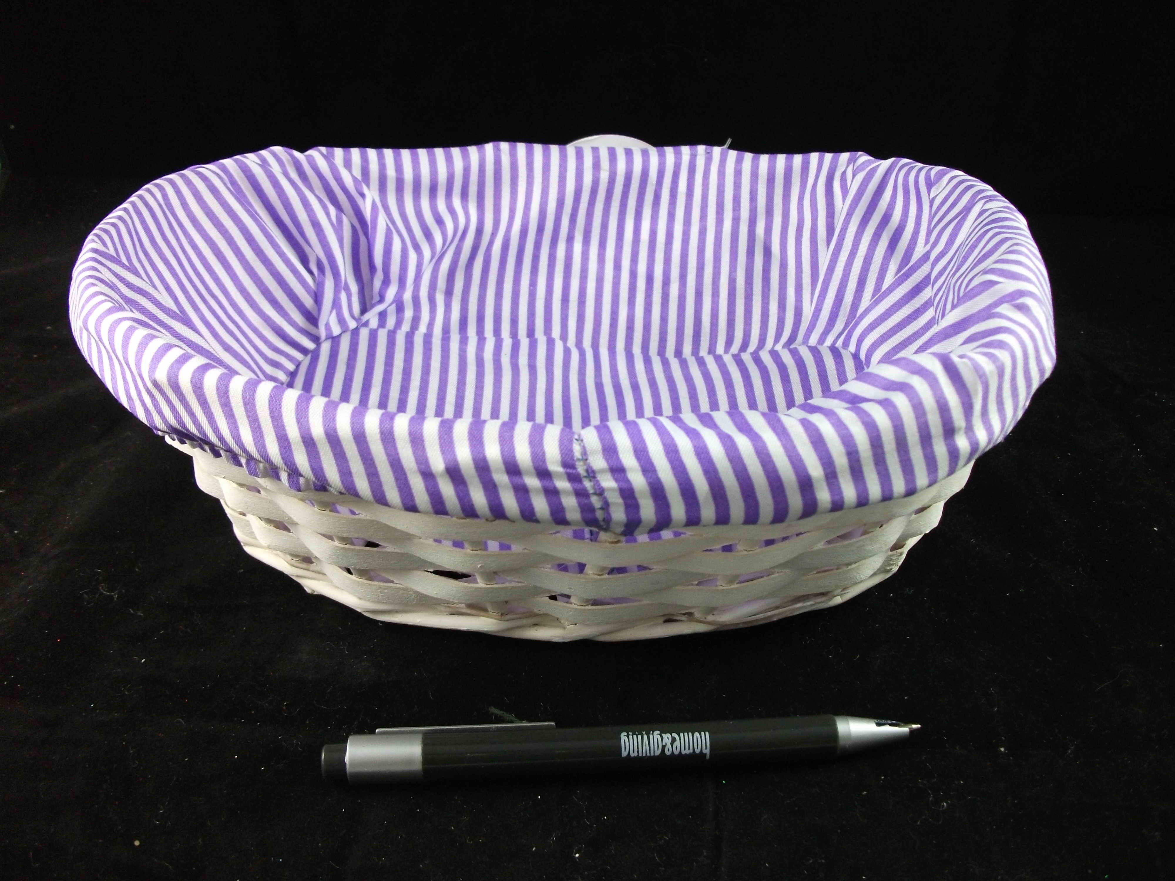 OVAL CANE LINED BREAD BASKET