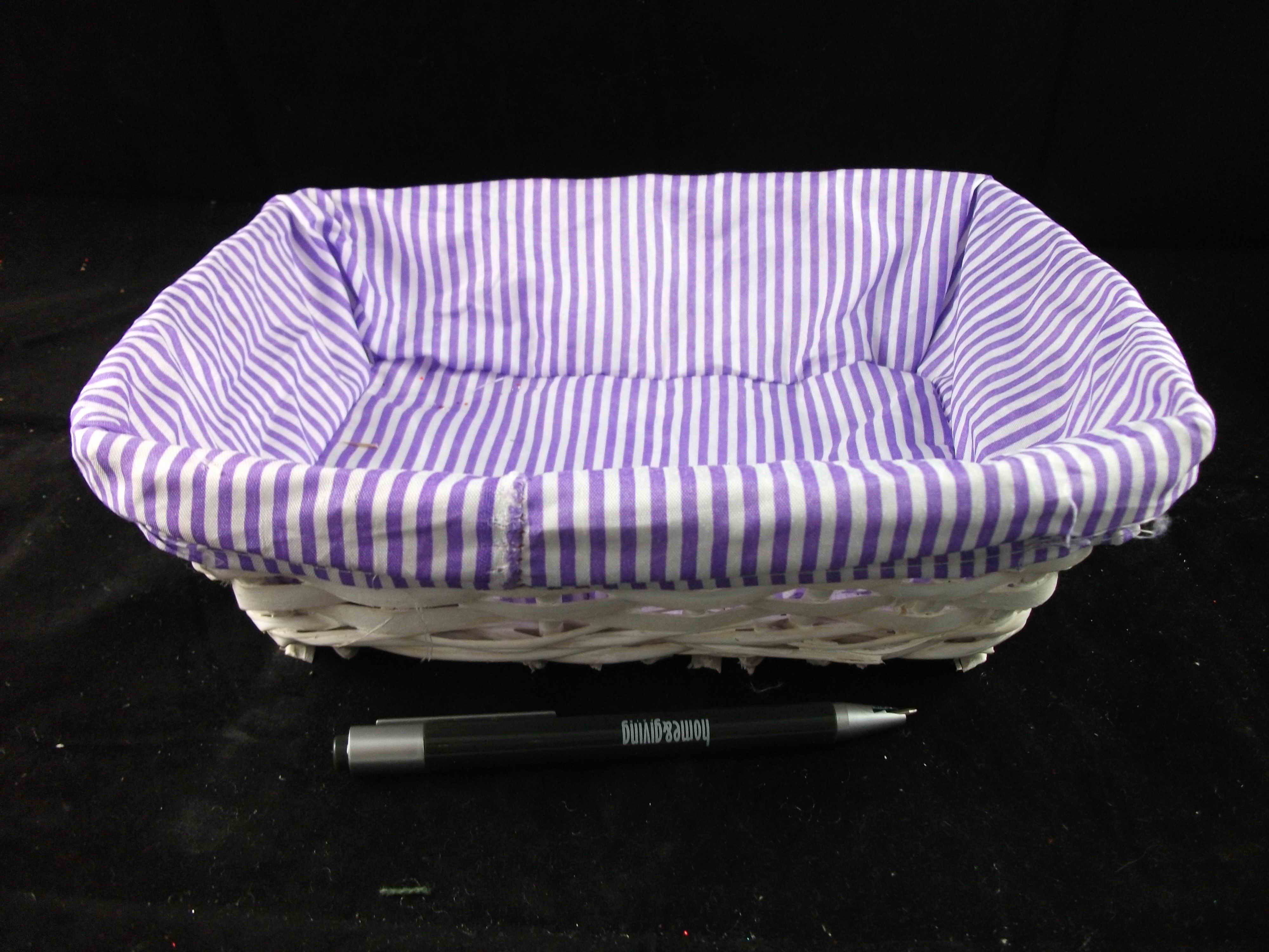 RECT LINED CANE BREAD BASKET