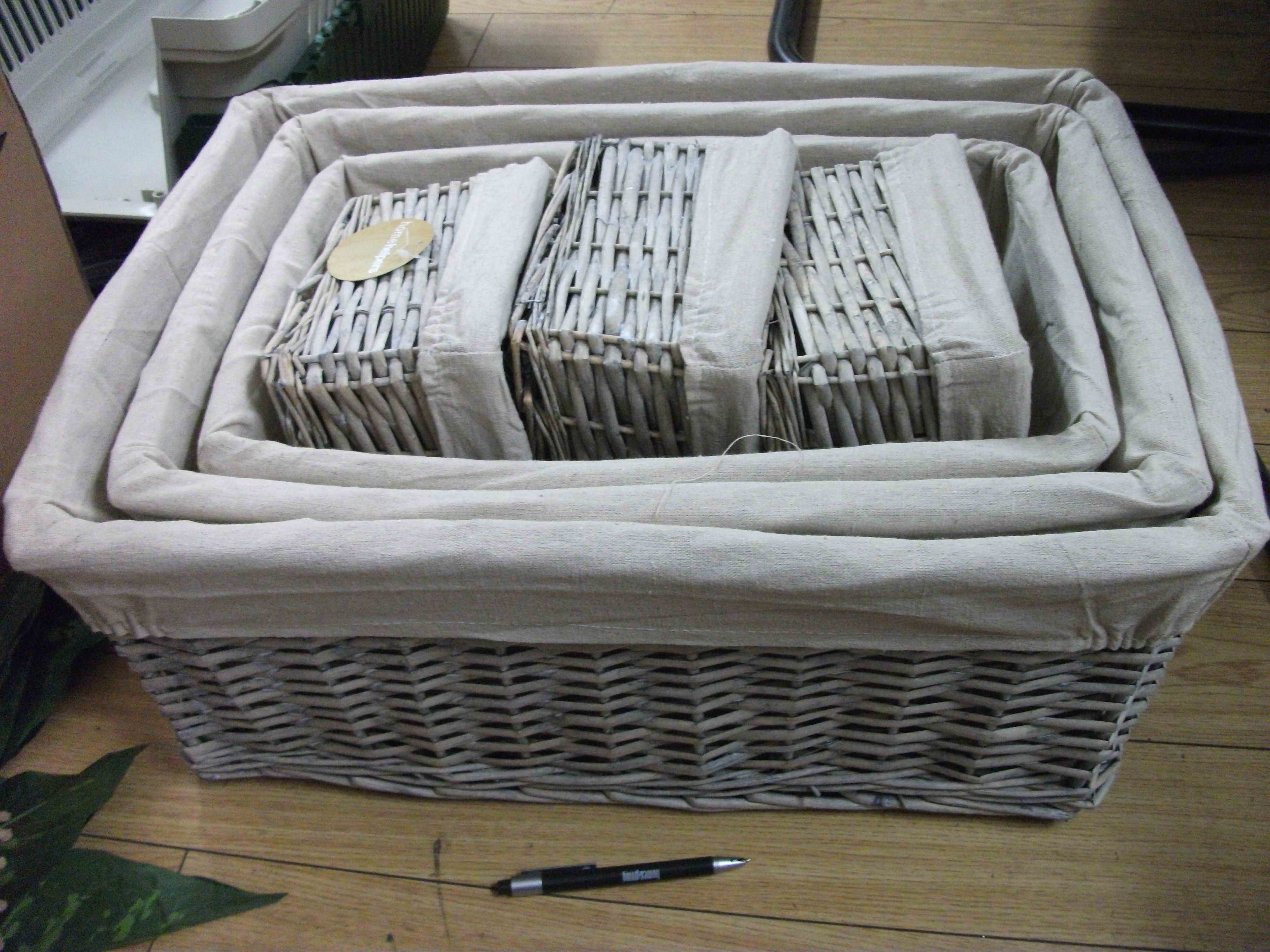 SET 6 CANE  OPEN LINED STORERS