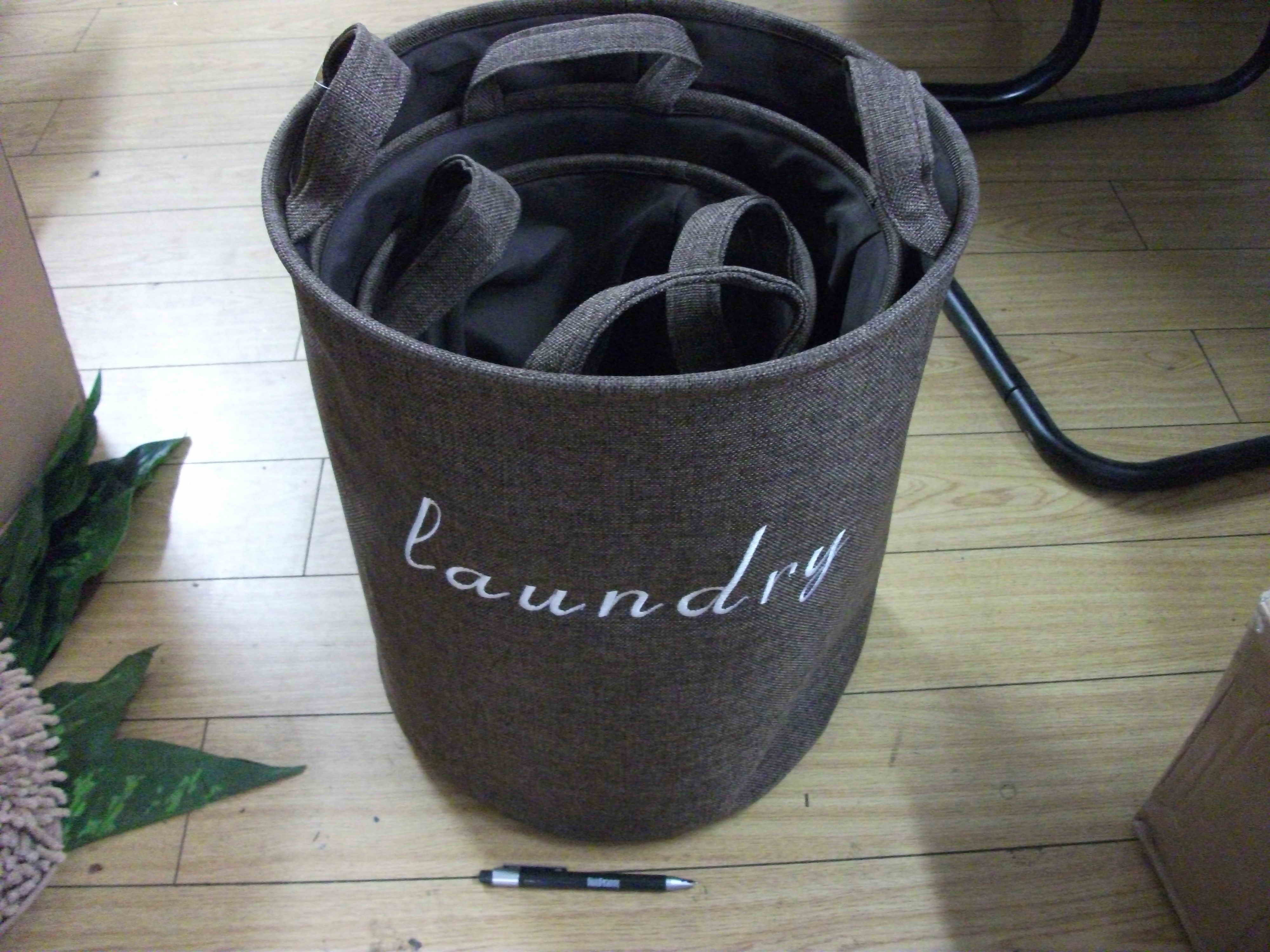 SET/3 LAUNDRY HAMPERS 4COLOURS