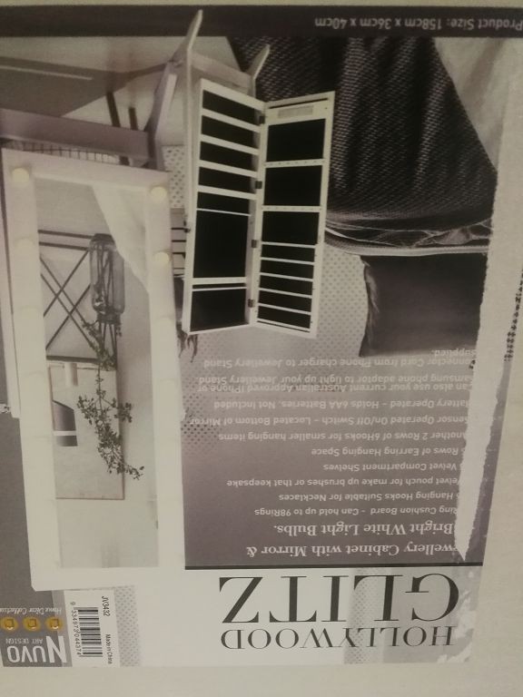 D4M, JV3432, JeweMirrorCabinetWHT158*36*40c