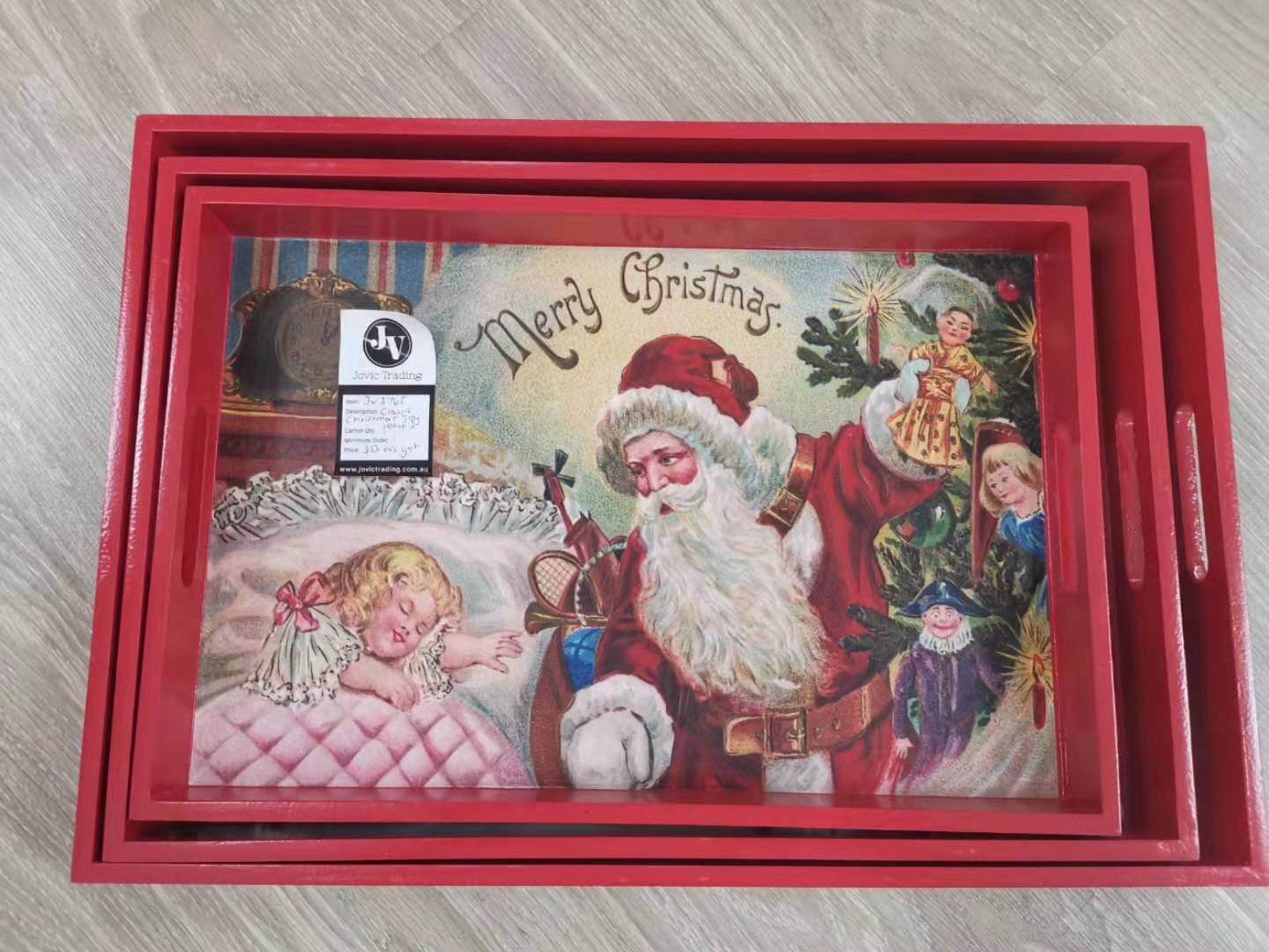 JV3765, Serving Trays Christmas 3 Asst