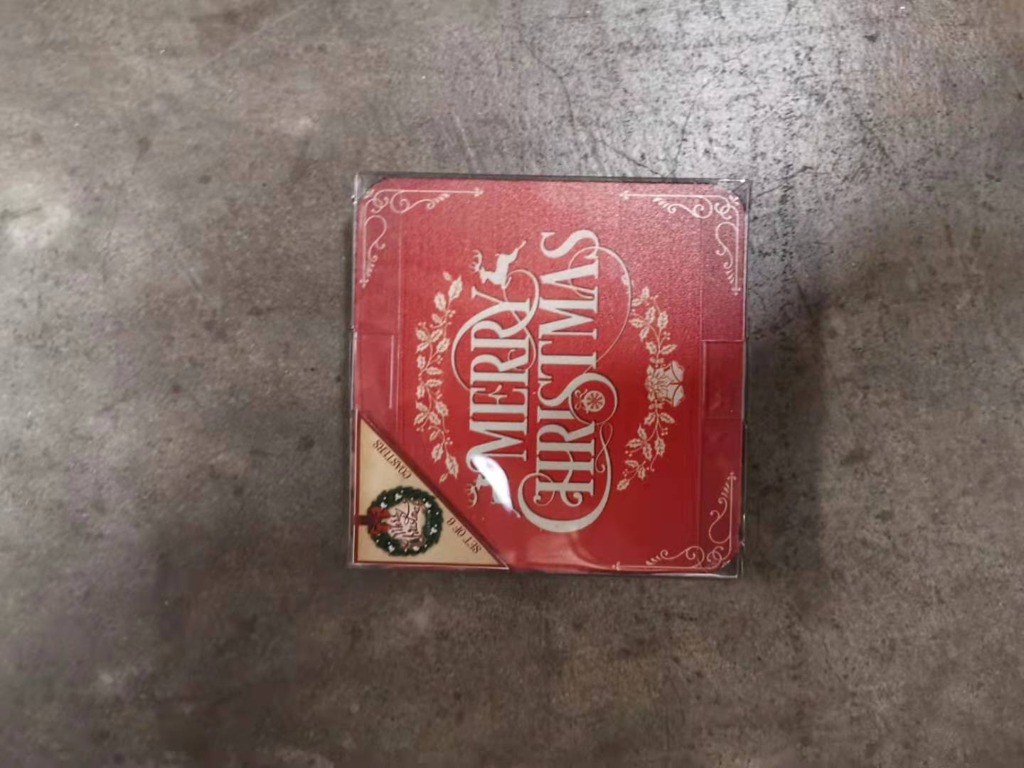JV3836, Coasters Merry Christmas Des Set6