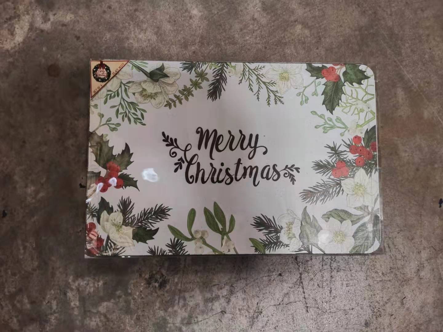 JV3847, Placemats Christmas Holly Set4