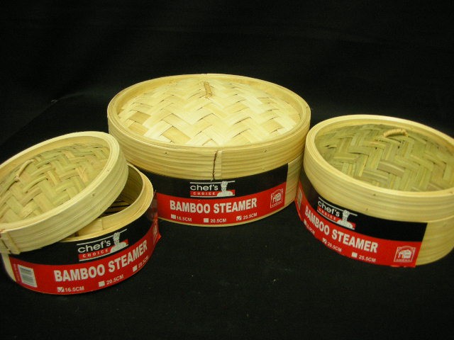BAMBOO STEAMERS S/3 WITH LID