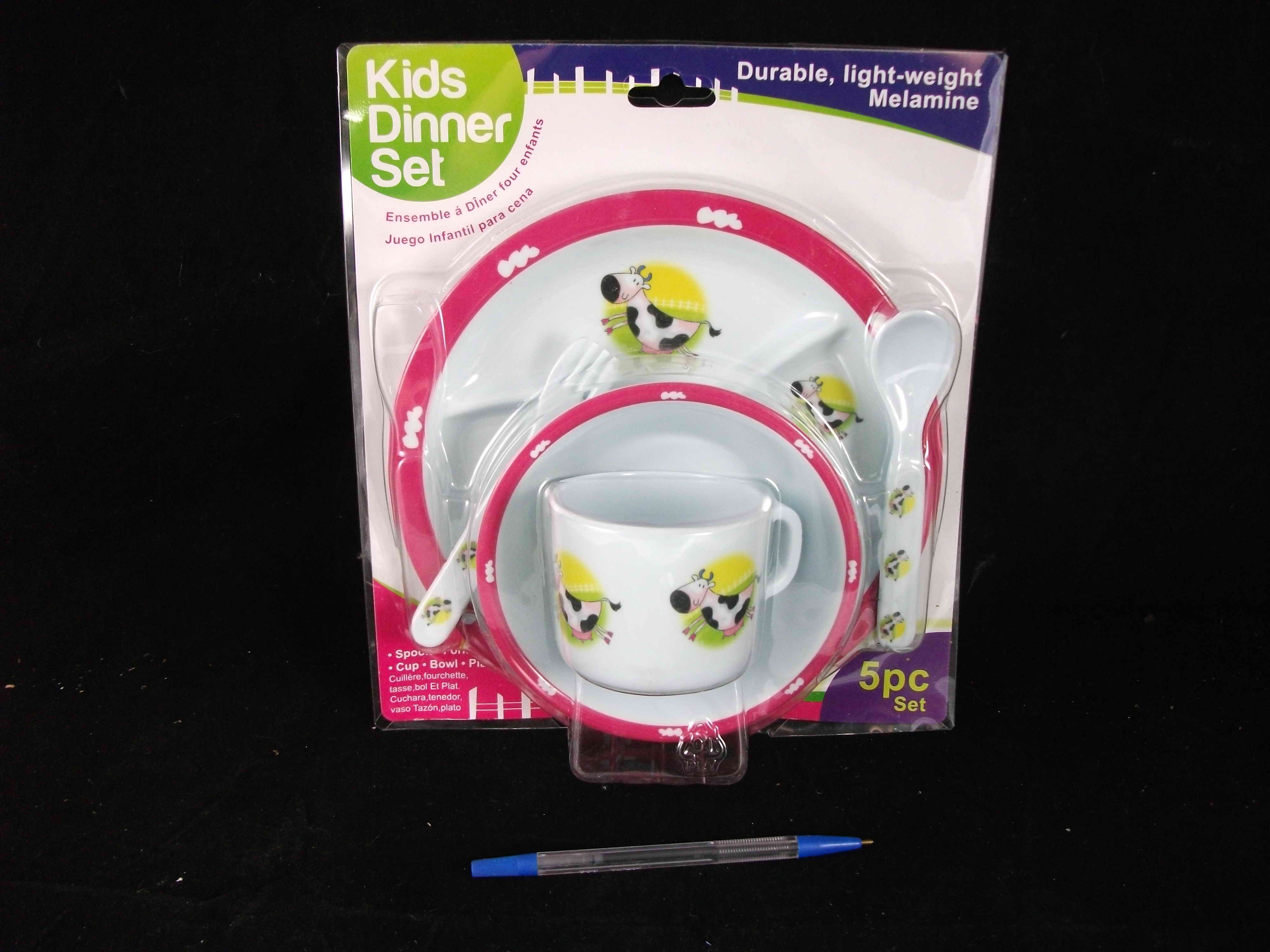 MELAMINE KIDS DINNER SET 5pc