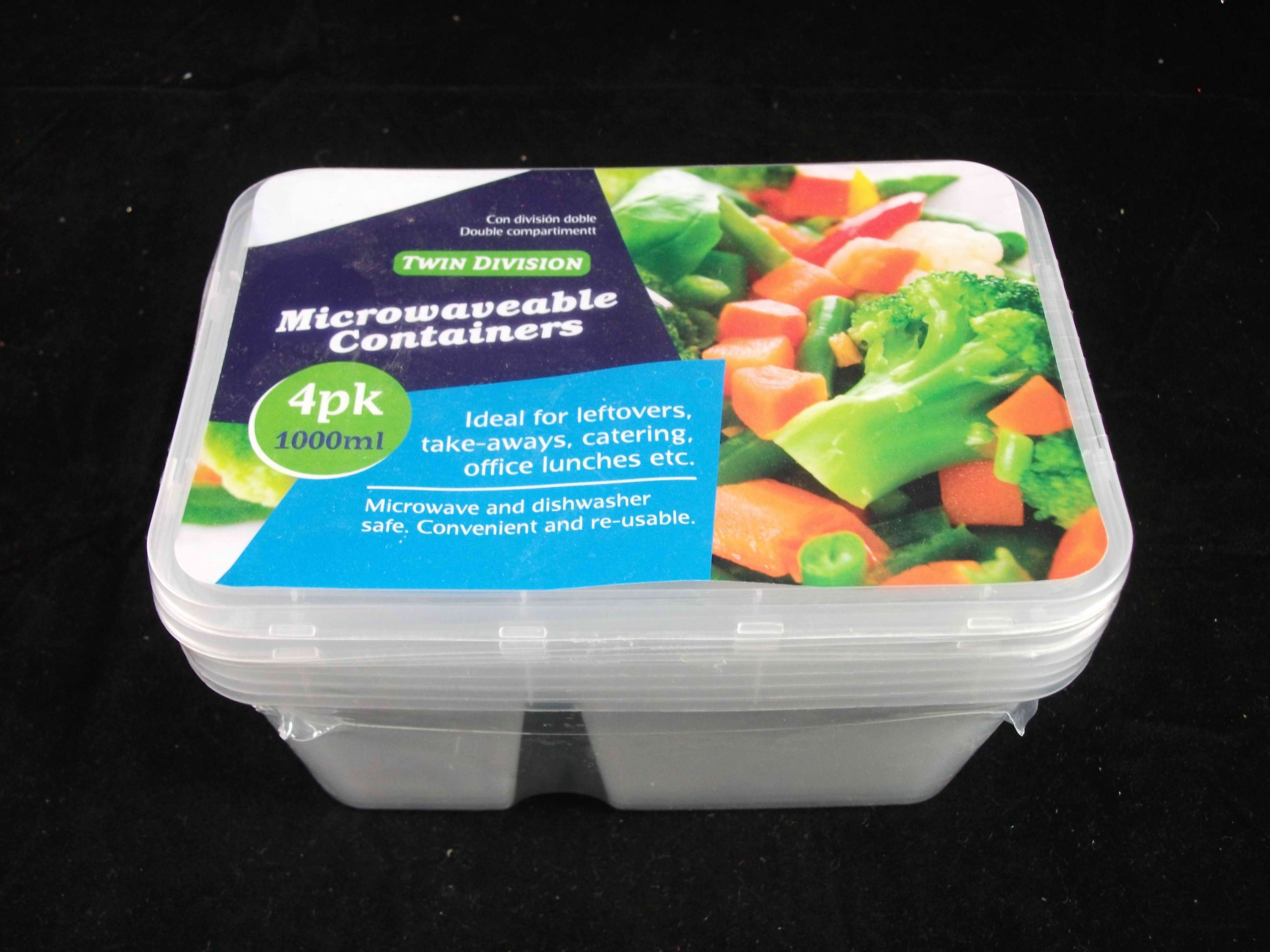 T/AWAY TUBS 1L RECT 4pk