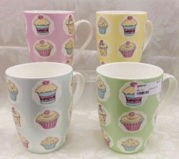$2,Bone China Coffee Mugs 4 Designs Asst 