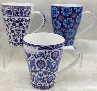 $2,Bone China Coffee Mugs 4 Designs Asst 