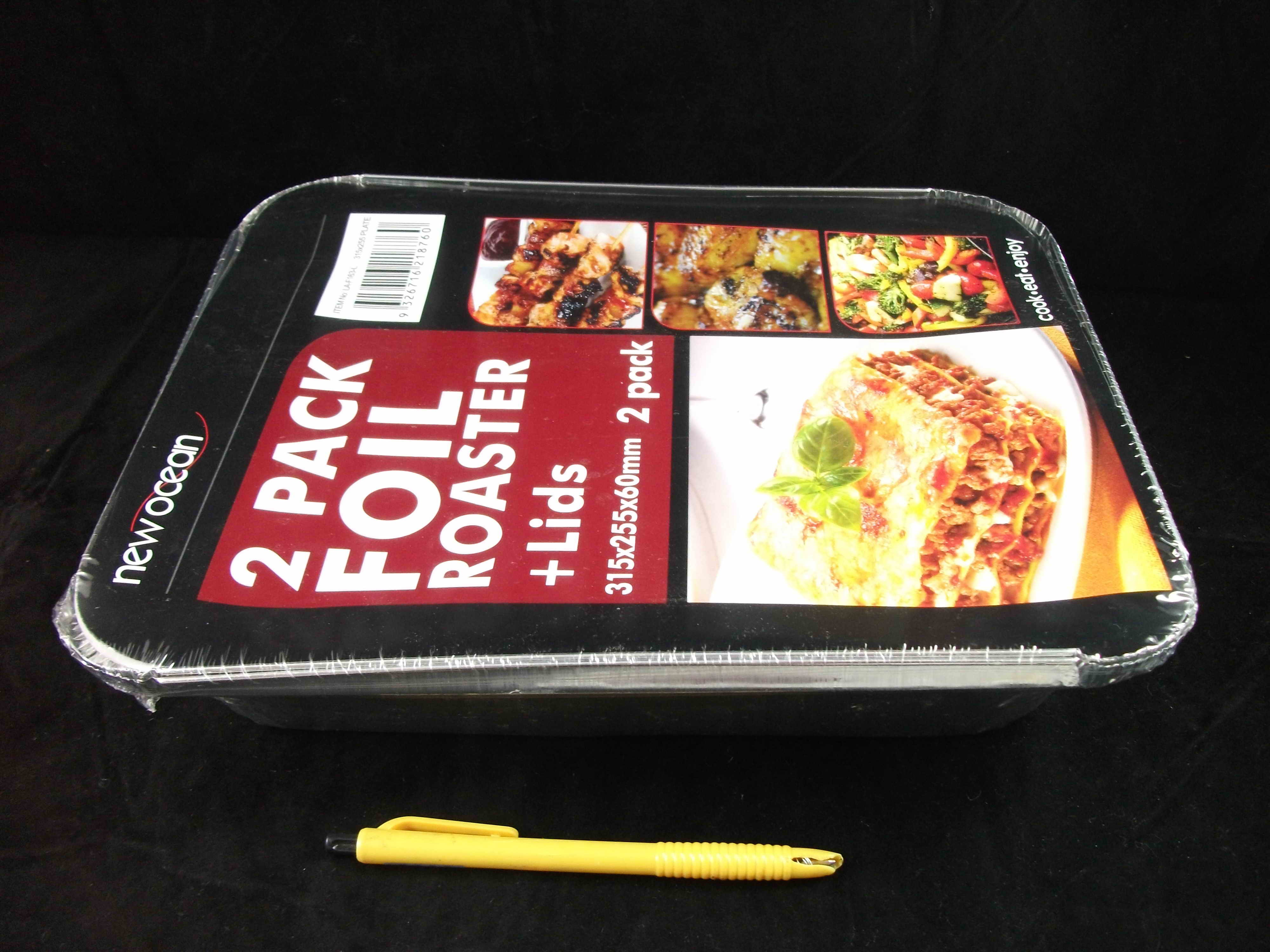 2 pc foil roaster+lids
