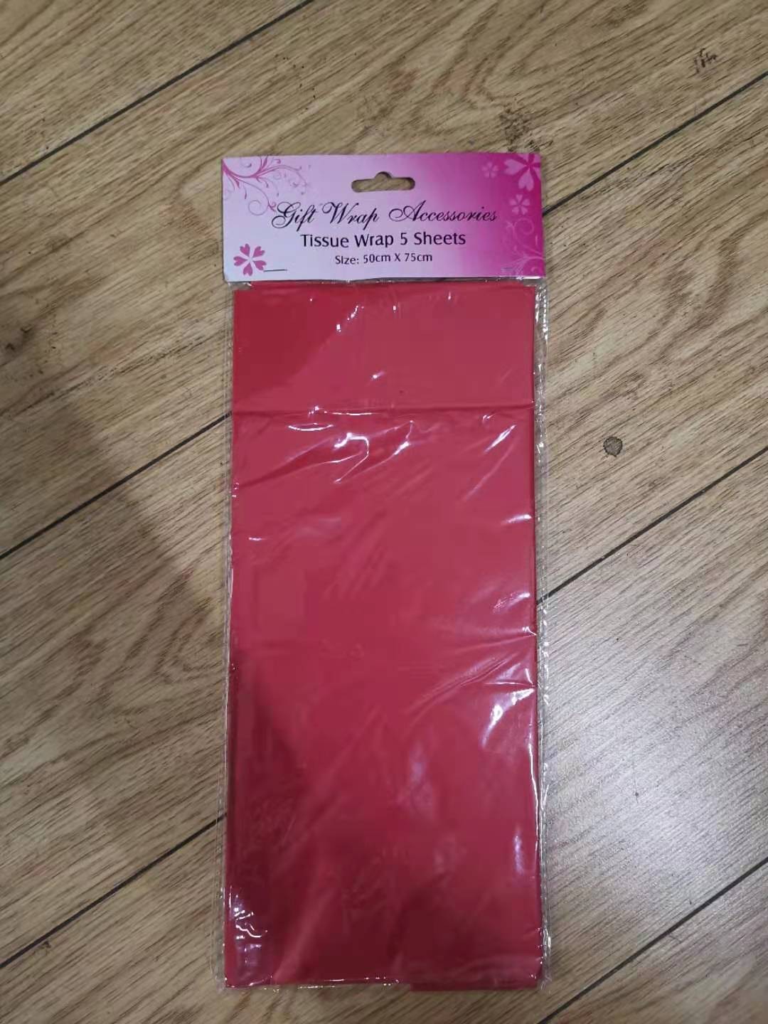 LD04666, red tissue wrap 5 sheets 50x75cm