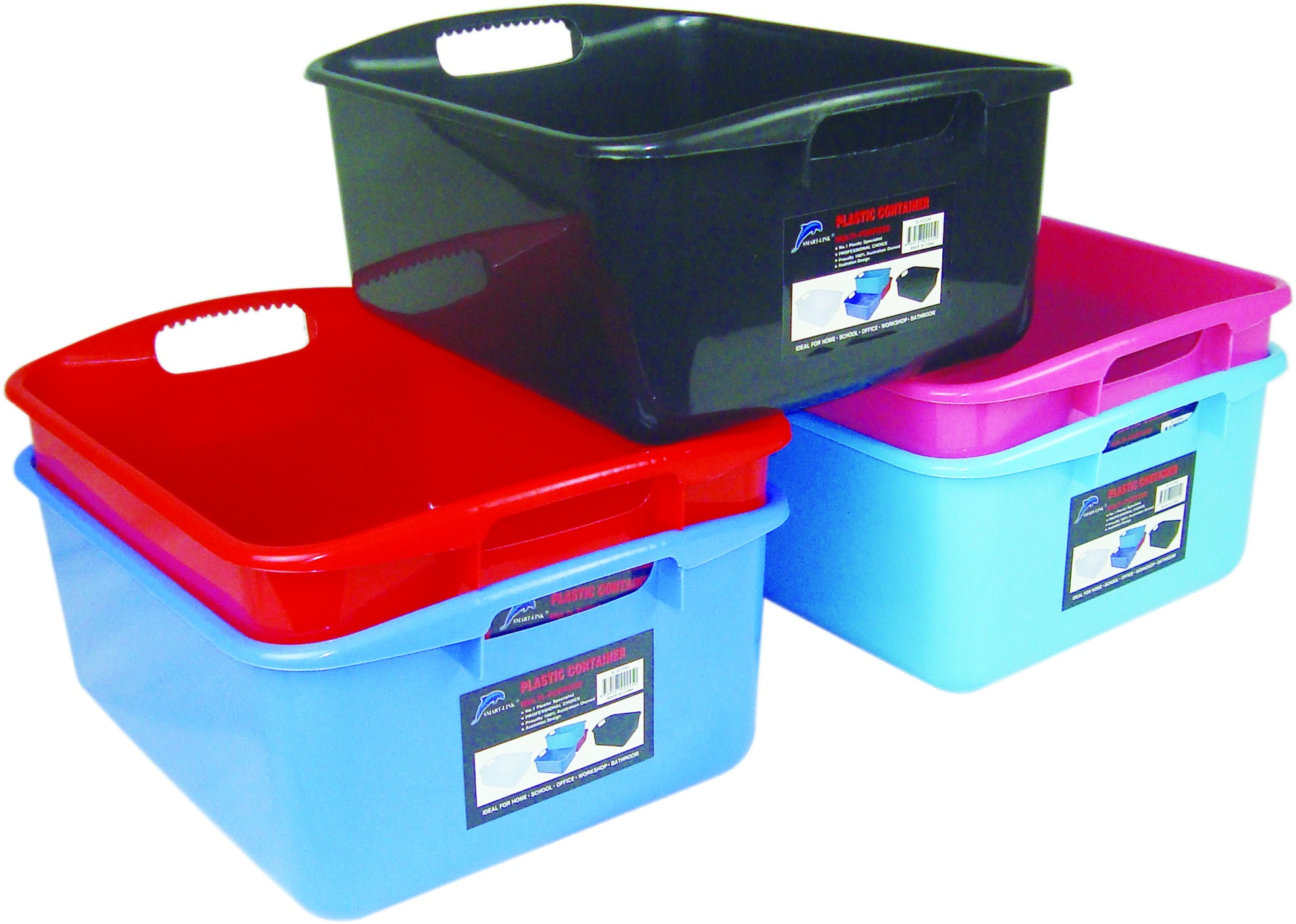 10L Square Container With Handles In Colors
