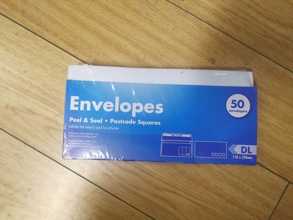 ENVELOPE PEEL & SEAL DL 50PK