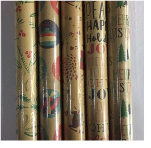 70CM 4M XMAS WRAP 6 ASST