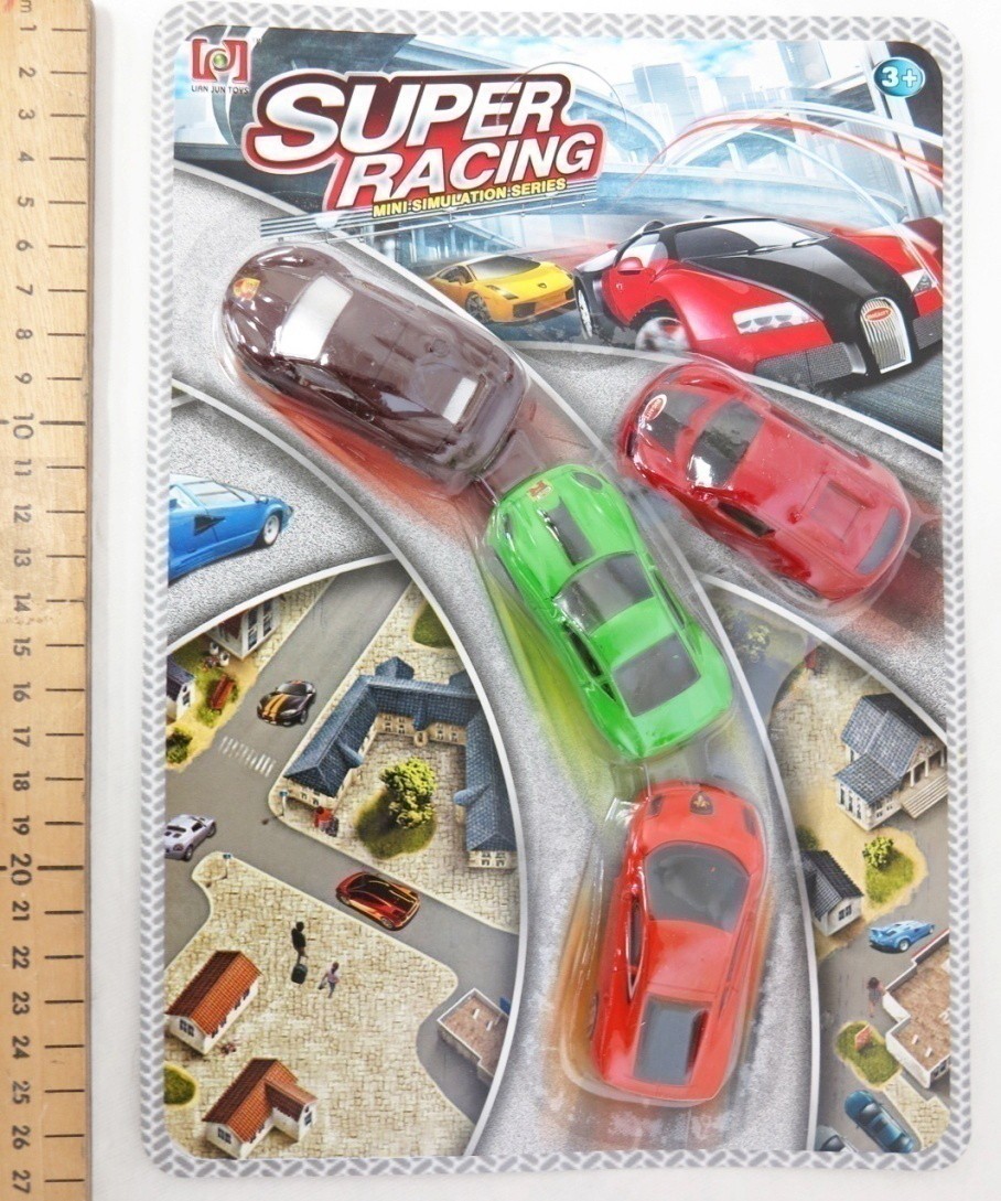 4PC PULL BACK RACING CAR