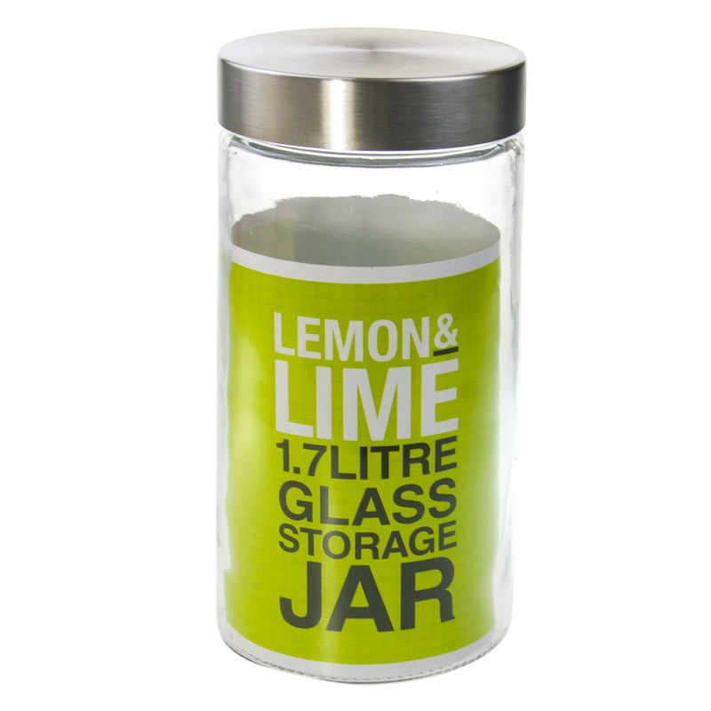 STAINLESS STEEL LID & GLASS JAR 1.7lt