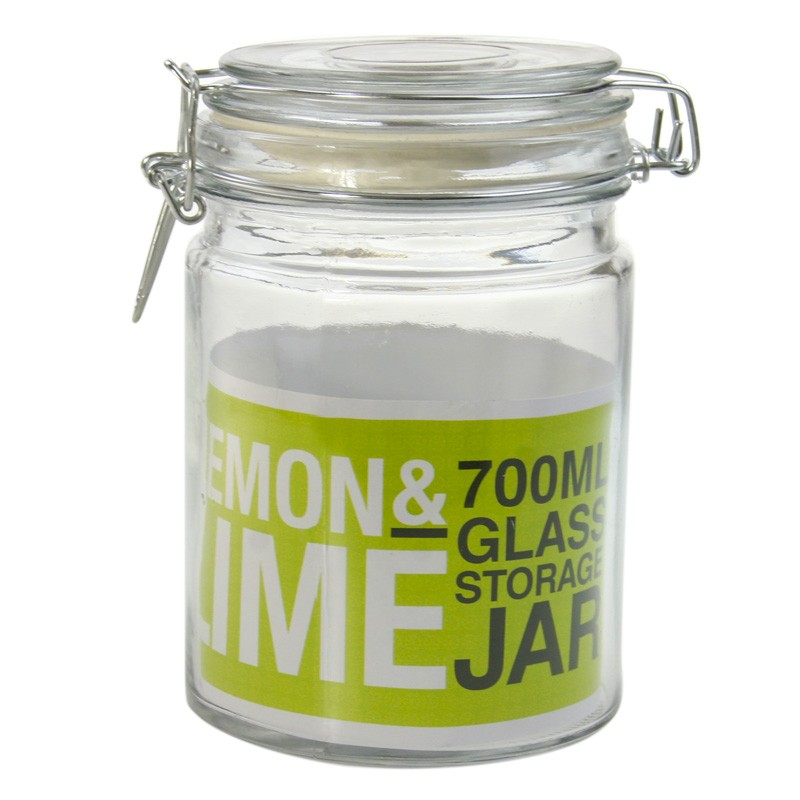 CAPACITY GLASS CLIP JAR 600ml