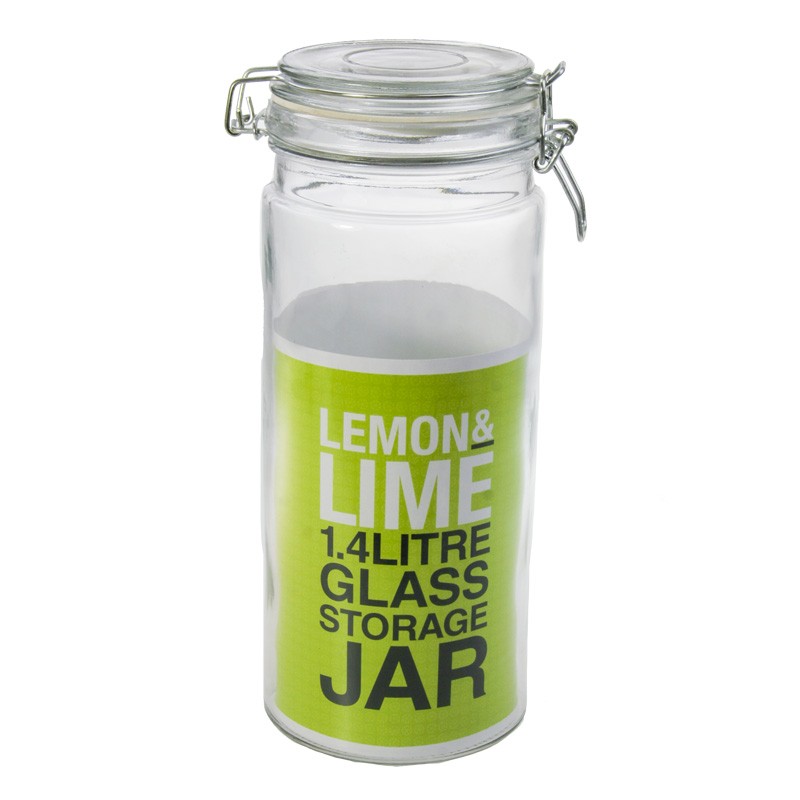 GLASS CLIP JAR 1.4LT