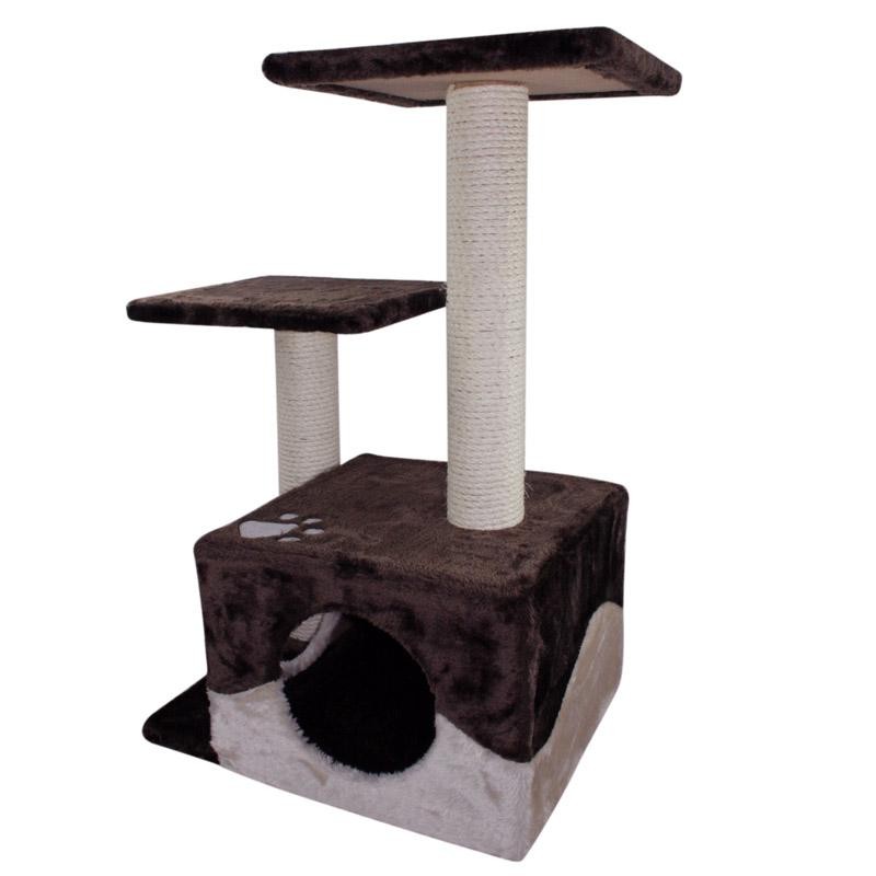 $35,DOUBLE PLATFORM CAT TREE BROWN