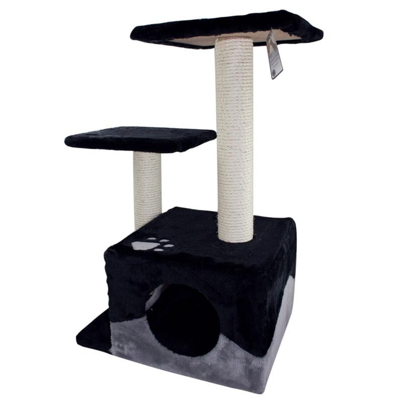 $35,DOUBLE PLATFORM CAT TREE BLACK